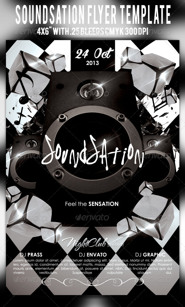 Soundsation Flyer Template - Clubs & Parties Events