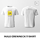 Male Crewneck T-Shirt Mockup