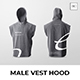 Male Vest Hood Mockup