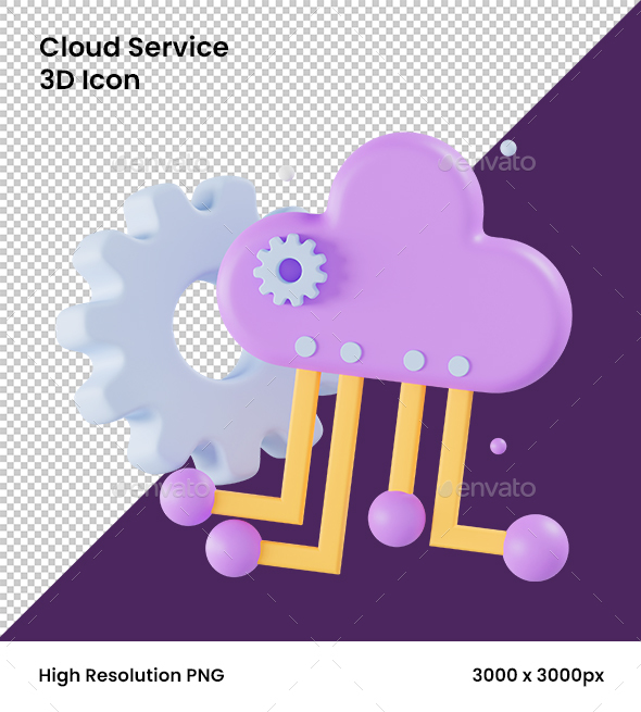 3D Icon Cloud Services