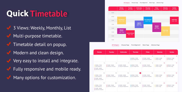 [DOWNLOAD]Quick Timetable For WordPress