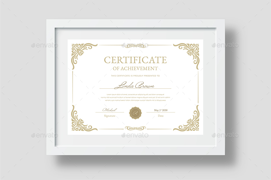 Certificate Template, Print Templates 