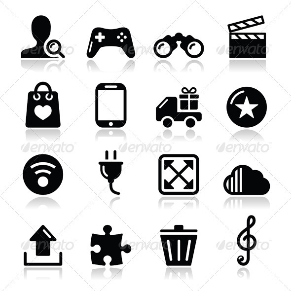 Web Internet Icons Set - Vector - Web Technology
