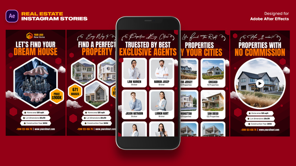 Real Estate Instagram Stories Product Promo template preview