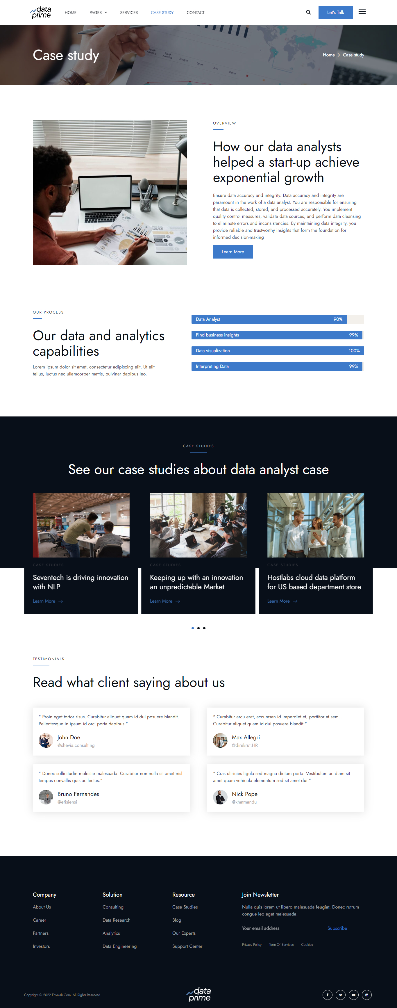 Dataprime - Data Analytics Services Elementor Template Kit by envalab