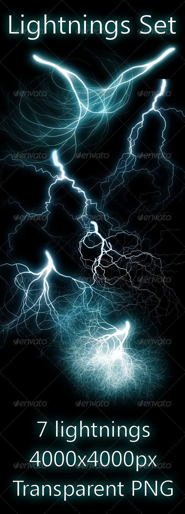Lightnings Set - Nature Backgrounds