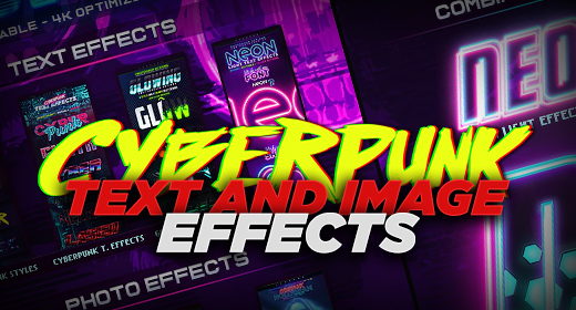 Cyberpunk Text and Image Effects