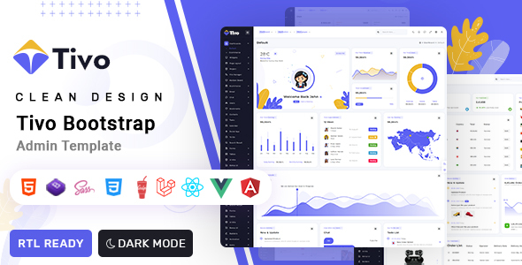 Tivo - Angular 18, React, Vue Js, Laravel & HTML Admin Dashboard Template