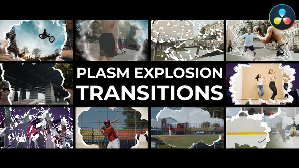 Plasm Explosion Transitions for DaVinci Resolve