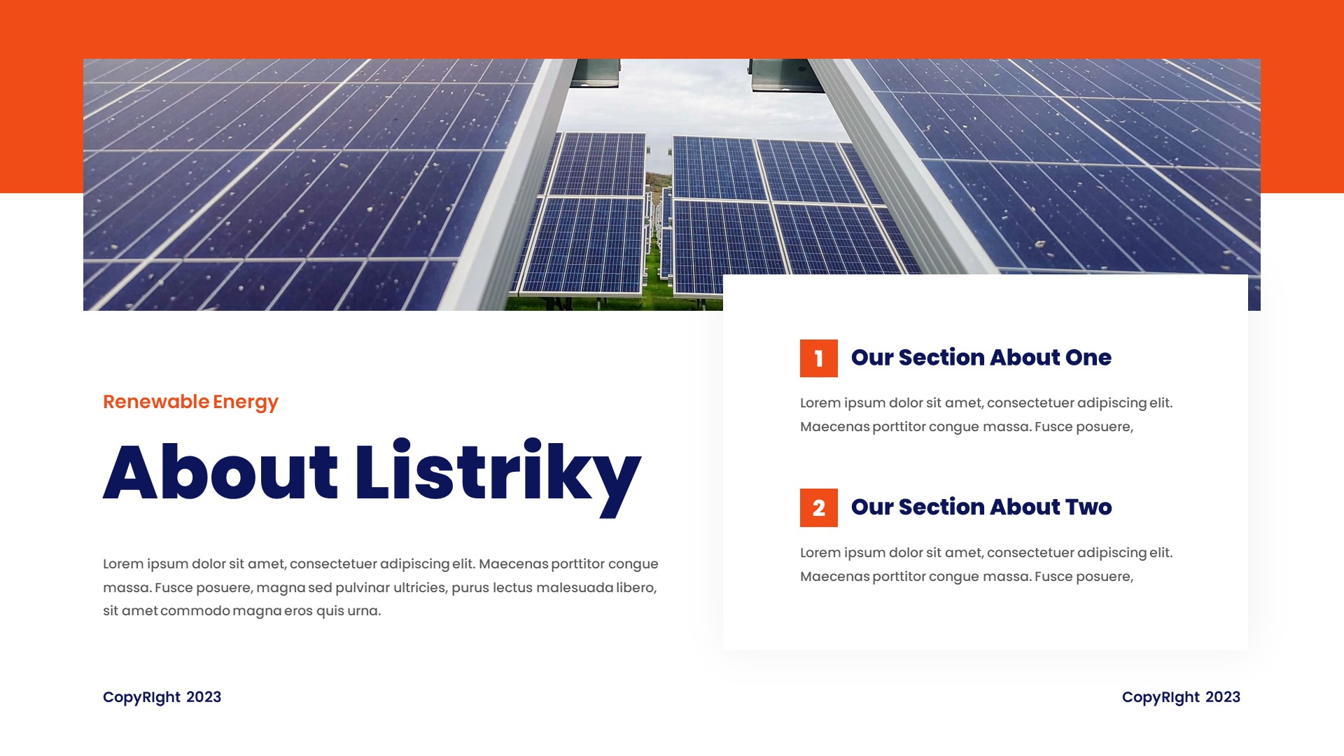 Listriky - Renewable Energy Powerpoint Template, Presentation Templates