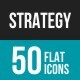 Strategy Flat Multicolor Icons