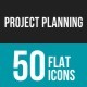 Project Planning Flat Multicolor Icons