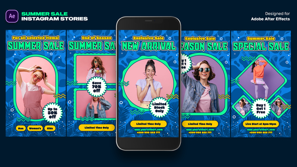 Summer Sale Instagram Stories Product Promo template preview