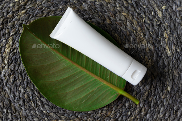 White tube for cream, moisturizer, lotion, facial cleanser or shampoo