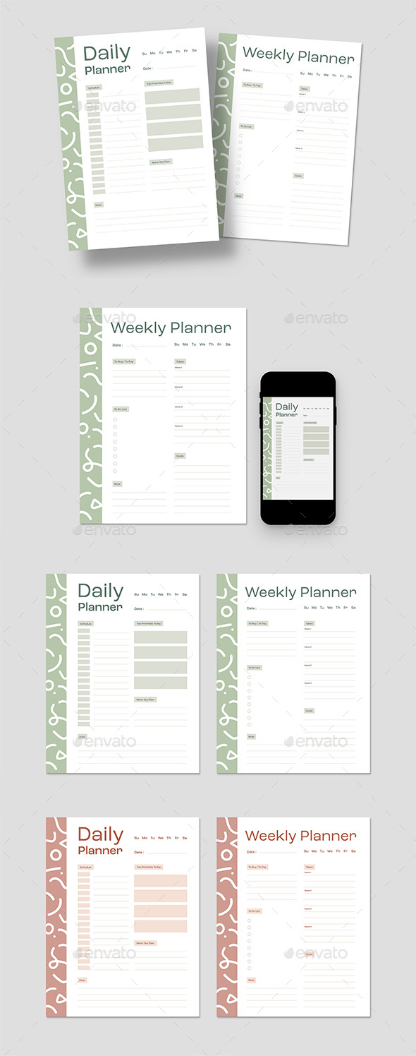 [DOWNLOAD]Daily & Weekly Planner Template