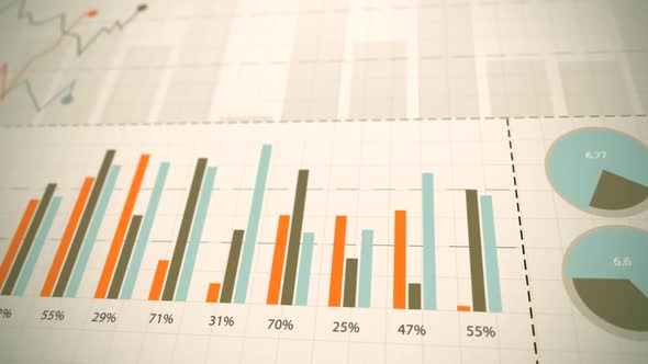 A presentation set of graphics charts with symbols on a white background. alt
