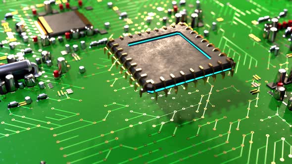 Placement of the chip on the motherboard 4K alt