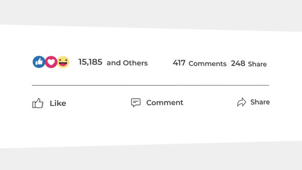 Facebook Reaction Like Comment Share Counter Counting V2 Background ...