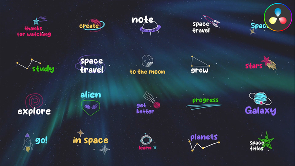 Space Titles | DaVinci Resolve