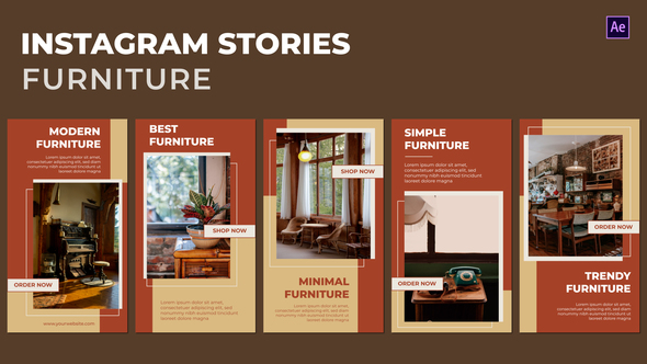 Furniture Instagram Stories Product Promo template preview