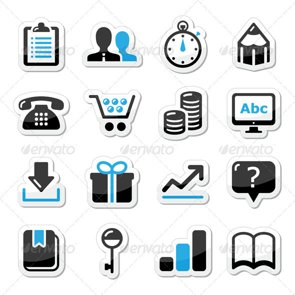 Web internet icons set - vector - Web Technology