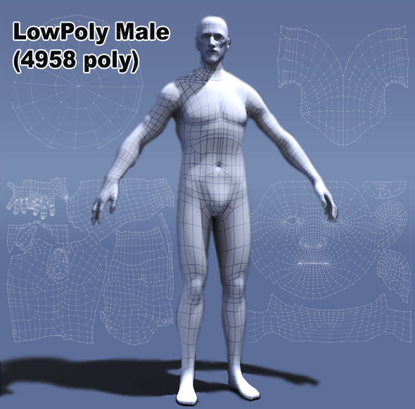 Low Poly Male - 3Docean 410591