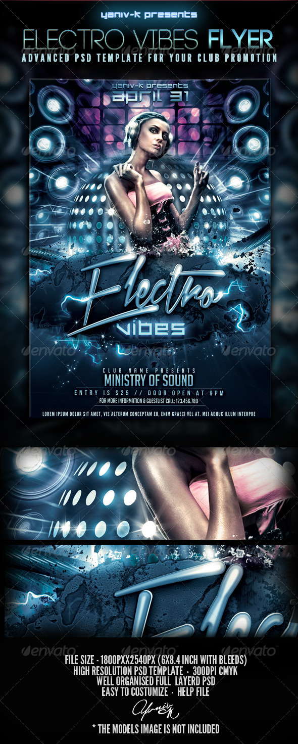 Electro Vibes Flyer Template By Yaniv K Graphicriver