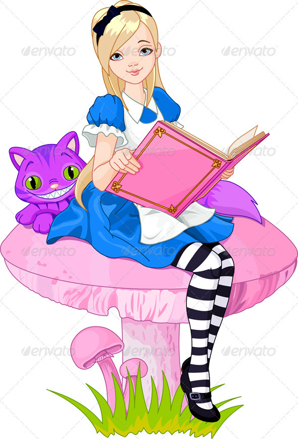 Alice Holding a Book - People Characters