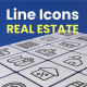50 Animated Real Estate Line Icons - VideoHive Item for Sale
