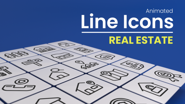50 Animated Real Estate Line Icons
