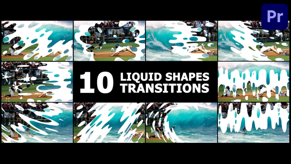 Liquid Shapes Transitions | Premiere Pro MOGRT