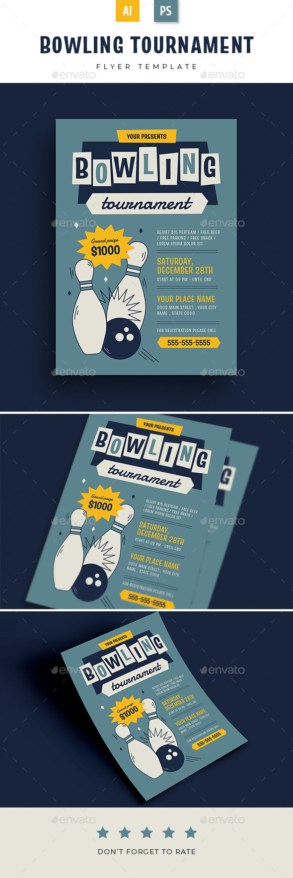 [DOWNLOAD]Bowling Tournament Flyer Template