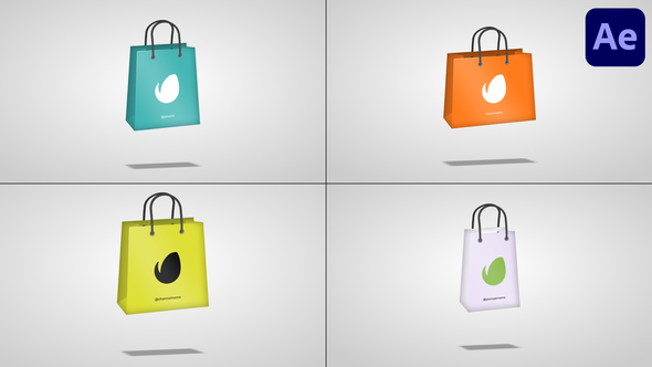 3D Animated Shopping Bags for After Effects