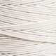 Closeup of a white string rope on a white background, perfect for