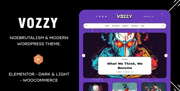 Vozzy - Modern & Neobrutalism WordPress  Theme