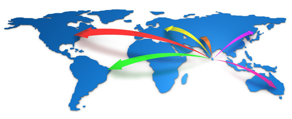World map arrows sl centere