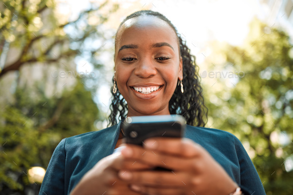 Phone, chat or hands of woman online for email communication, texting or  social media. Reading news Stock Photo by YuriArcursPeopleimages