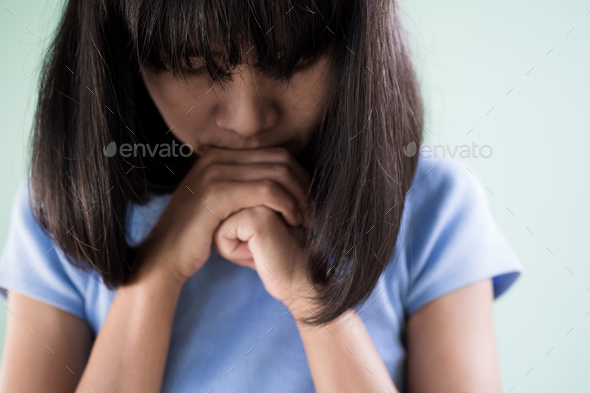 Sad Woman,Face Girl Asian Emotion Anxiety Distress Problem Pain Broken Heart