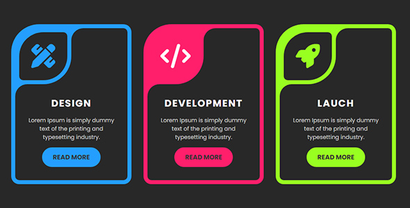 Services Card - Inverted Border Radius HTML CSS