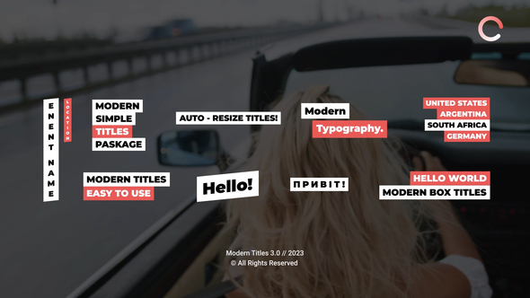 Modern Titles 3.0 | AE Titles template preview