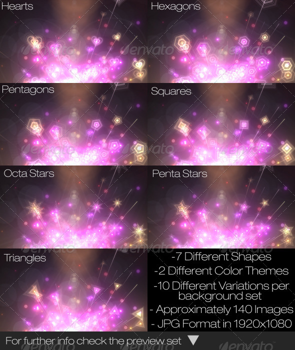 Abstract Custom Shaped Rainbow Backgrounds Pack - Abstract Backgrounds