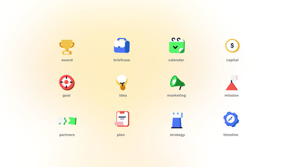 Business Plan - Flat Icons