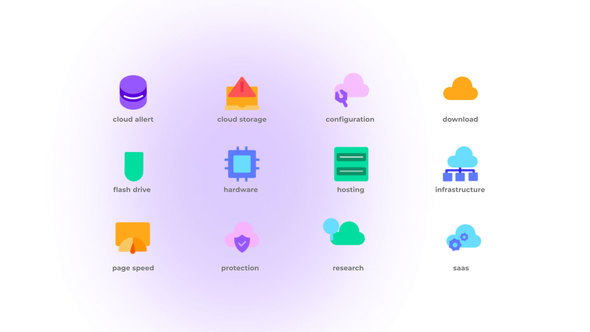Cloud Computing - Flat Icons