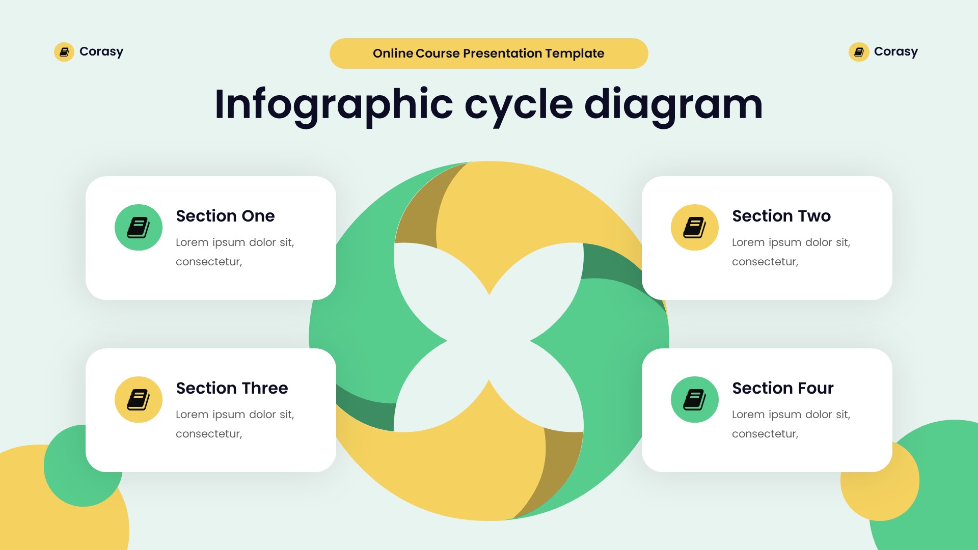 Corasy - Online Course Google Slides Template, Presentation Templates