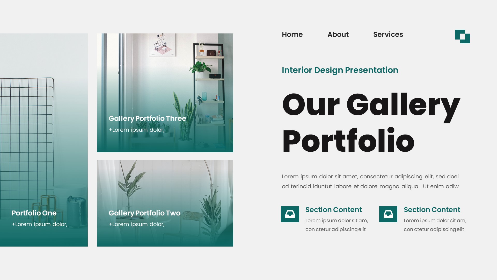 Interest - Interior Design Powerpoint Template, Presentation Templates