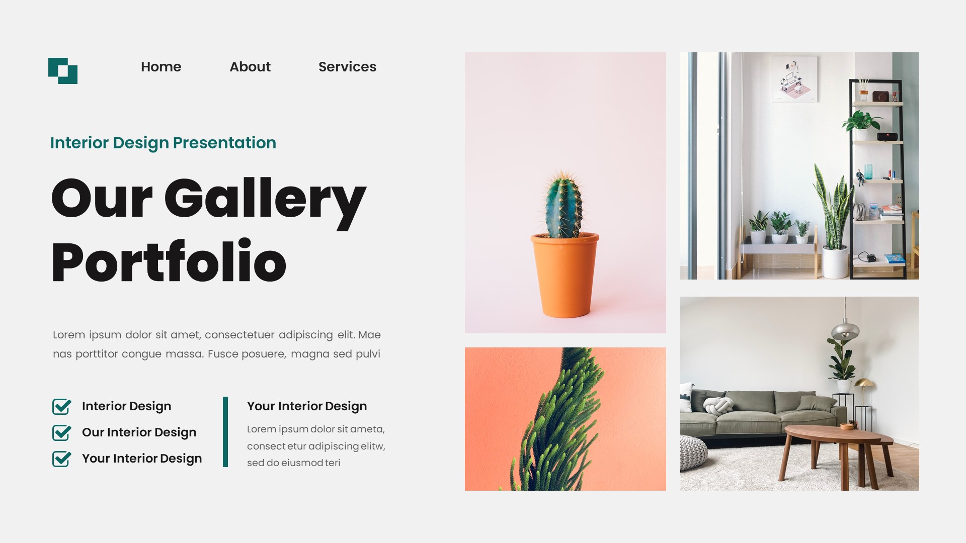 Interest - Interior Design Powerpoint Template, Presentation Templates