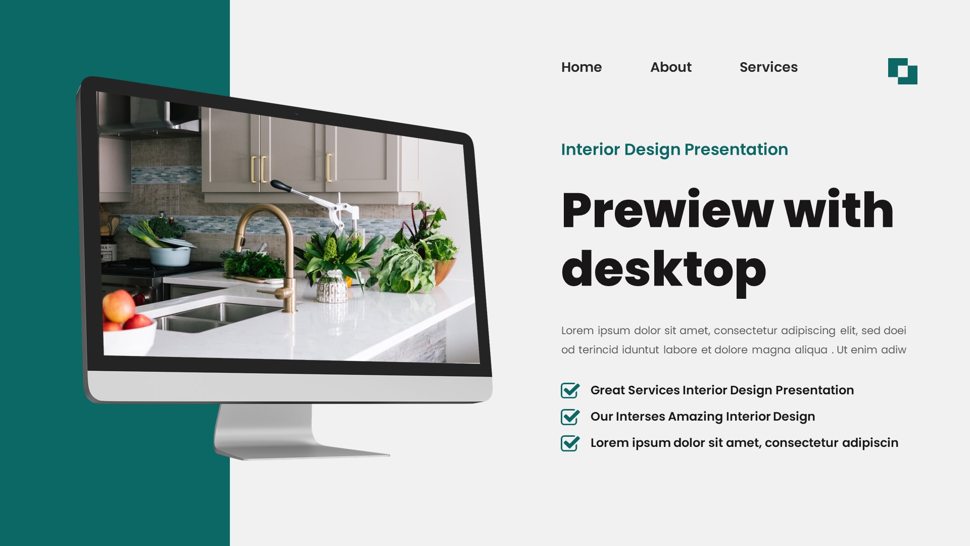 Interest - Interior Design Powerpoint Template, Presentation Templates