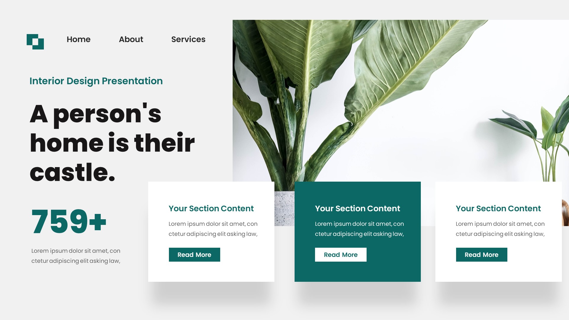 Interest - Interior Design Google Slides Template, Presentation Templates