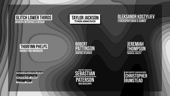 Glitch Lower Thirds | After Effects Titles template preview