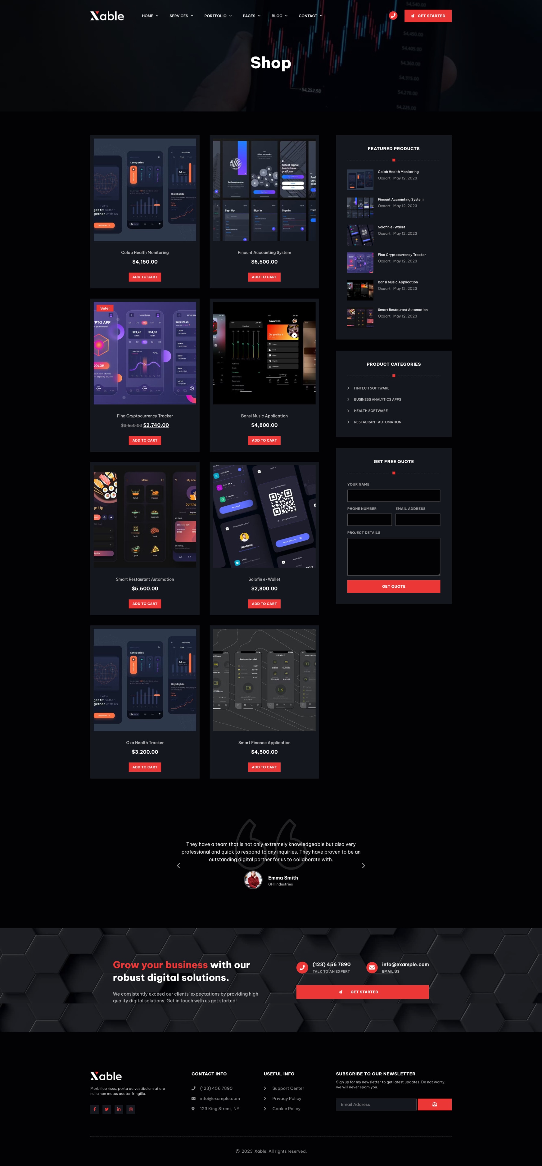 Xable - Dark Digital Agency Elementor Pro Template Kit by oxaart ...